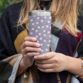 Purple Floral Birthday Thermobecher