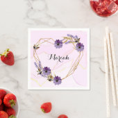 Purple floral blooming garden serviette (Beispiel)