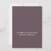 Purple Floral Botanical Wedding Einladung (Rückseite)