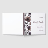 Purple Floral Botanical Wedding Gästebuch (Voll)