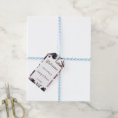 Purple Floral Botanical Wedding Geschenkanhänger (Mit Garn)