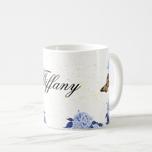 purple Floral bouquet in the blooming garden Kaffeetasse (VorderseiteRechts)