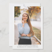 Purple Floral BSN Nursing Graduation Invitation |  Einladung (Rückseite)