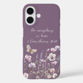 Purple Floral Butterfly Case-Mate iPhone Hülle (Rückseite)