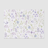 Purple Floral Decoupage Tissue Paper Seidenpapier (Vorderseite)