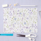 Purple Floral Decoupage Tissue Paper Seidenpapier (Handwerk)