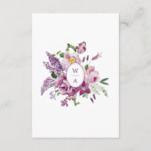 Purple Floral Detail Begleitkarte (Rückseite)