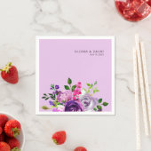 Purple Floral Elegant Wedding Serviette (Beispiel)
