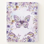 Purple Floral Fairy First Guestbook Deluxe  Notizblock (Rückseite)