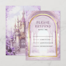 Purple Floral Fairytale Castle Wedding