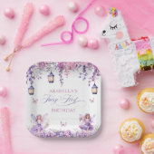 Purple Floral Fantasy Fairy First Birthday Pappteller (Party)