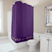 Purple Floral Flowers on Bottom Shower Curtain Duschvorhang (Beispiel)
