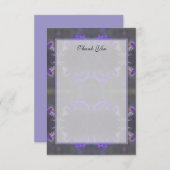 Purple Floral Garden Dankeskarte (Vorne/Hinten)
