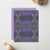 Purple Floral Garden Mitteilungskarte (Vorderseite/Rückseite Beispiel)
