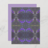 Purple Floral Garden Mitteilungskarte (Vorne/Hinten)