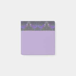 Purple Floral Garden Post-it Klebezettel