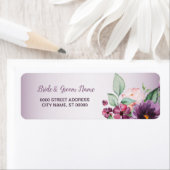 Purple Floral Geometric Greenery Return Address (Insitu)