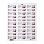 Purple Floral Geometric Greenery Return Address (Vorne)