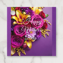 Purple Floral  Geschenkanhänger