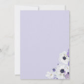 Purple Floral & Gold Geometric Wedding Einladung (Rückseite)