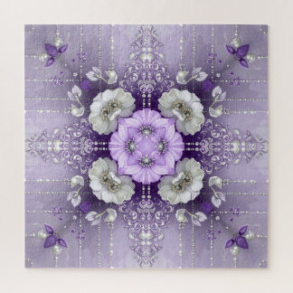 Purple Floral Jigsaw Puzzle