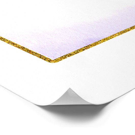 Purple floral Lemonade Bridal shower Welcome Sign Poster (Ecke)