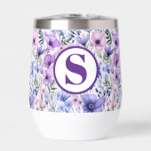 Purple Floral Monogram Gift for Her (Vorderseite)