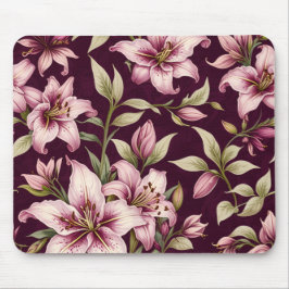 Purple Floral Mousepad