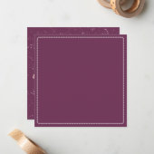 Purple floral note card template mitteilungskarte (Vorderseite/Rückseite Beispiel)
