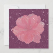 Purple floral note card template mitteilungskarte (Rückseite)