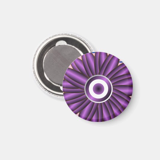 Purple Floral Pattern Modern Abstract Flower Desig Magnet (Vorderseite/Rückseite)