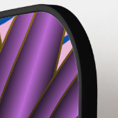 Purple Floral Pattern Modern Abstract Flower Desig Pickleball Schläger (Linke Seite)