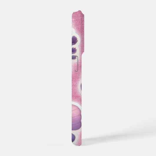 Purple Floral Phone Case iPhone Hülle (Rechte Seite)