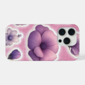Purple Floral Phone Case iPhone Hülle (Rückseite (Horizontal))