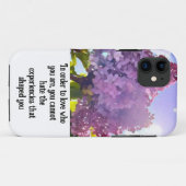 purple Floral photo bouquet inspirational phrase Case-Mate iPhone Hülle (Rückseite (Horizontal))