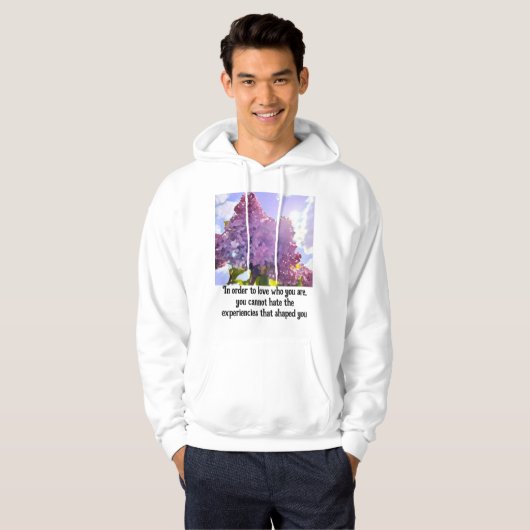 purple Floral photo bouquet inspirational phrase Hoodie (Vorne ganz)