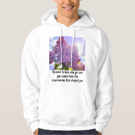 purple Floral photo bouquet inspirational phrase Hoodie