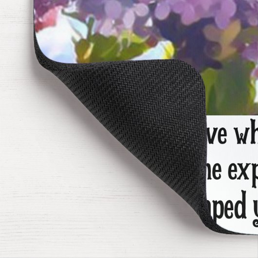 purple Floral photo bouquet inspirational phrase Mousepad (Ecke)