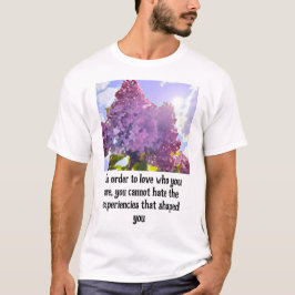 purple Floral photo bouquet inspirational phrase T-Shirt
