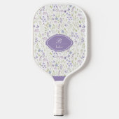 Purple Floral Pickleball Paddle (Rückseite)