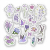 Purple Floral Sticker Pack (Vorderseite)