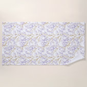 Purple Floral Strandtuch (Vorderseite)