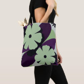 Purple Floral Tote Bag – Modern Minimal Design Tasche (Von Nahem)