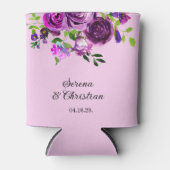 Purple Floral Wedding Dosenkühler (Vorderseite)