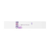 Purple Floral Wedding Invitation Belly Band (Flach)