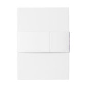 Purple Floral Wedding Invitation Belly Band (Rückseitenbeispiel)