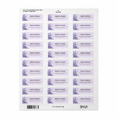 Purple Floral Wedding Return Address (Vorne)