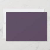 Purple Floral Wedding Save the Date Card (Rückseite)