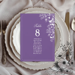 Purple Floral Wedding Seating Chart