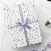 Purple Floral Wrapping Paper Geschenkpapier